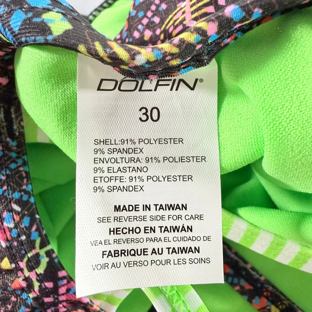 Dolfin Uglies Revibe Star Light Low X-Back One Piece Swimsuit Multi Girls 30 NWT